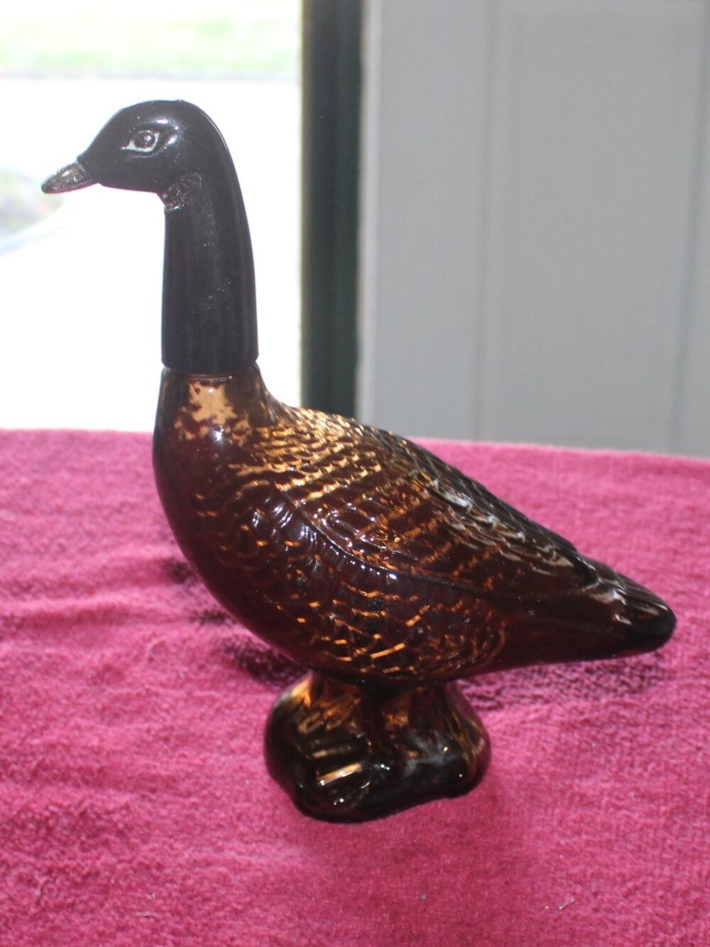 Vintage Avon Canada Goose glass decanter